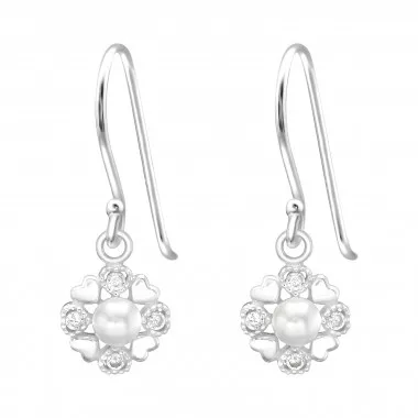 Heart - 925 Sterling Silver Earrings with CZ SD40478