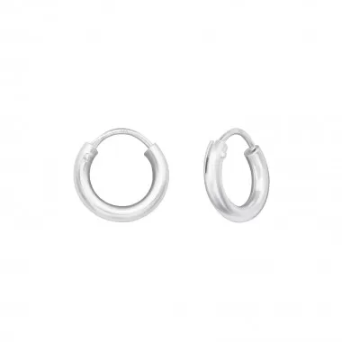 Tiny - 925 Sterling Silver Hoop Earrings SD14498