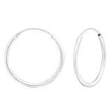 30mm endless - 925 Sterling Silver Hoop Earrings SD1716