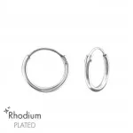 Classic - 925 Sterling Silver Hoop Earrings SD18218