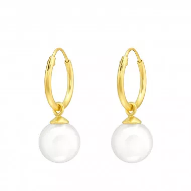 Round - 925 Sterling Silver Hoop Earrings SD43432