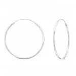 40mm endless - 925 Sterling Silver Hoop Earrings SD5691