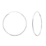 40mm endless - 925 Sterling Silver Hoop Earrings SD5691