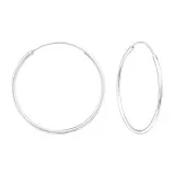 30mm endless - 925 Sterling Silver Hoop Earrings SD6806