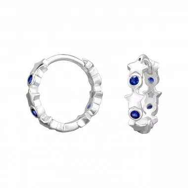 Star - 925 Sterling Silver Huggies SD49265
