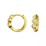 Round - 925 Sterling Silver Huggies SD49277