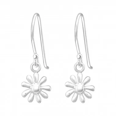 Flower - 925 Sterling Silver Simple Earrings SD44329