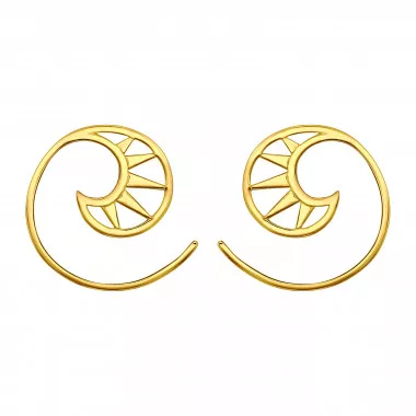 Sunburst - 925 Sterling Silver Simple Earrings SD46932