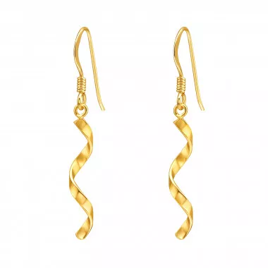 Twist - 925 Sterling Silver Simple Earrings SD48550