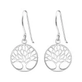 Tree Of Life - 925 Sterling Silver Simple Earrings SD49033
