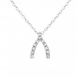 Wishbone - 925 Sterling Silver Necklaces with Stones SD19299