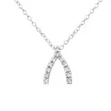 Wishbone - 925 Sterling Silver Necklaces with Stones SD19299