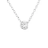 Round - 925 Sterling Silver Necklaces with Stones SD23571