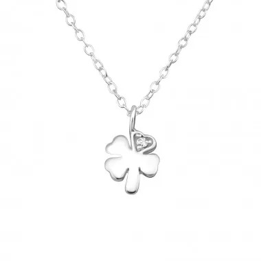 Clover - 925 Sterling Silver Necklaces with Stones SD34035