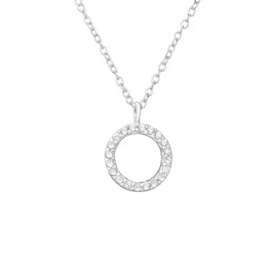 Circle - 925 Sterling Silver Necklaces with Stones SD36358