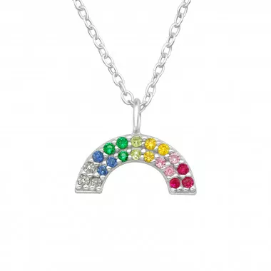 Rainbow - 925 Sterling Silver Necklaces with Stones SD40893