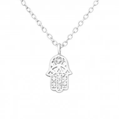 Hamsa - 925 Sterling Silver Necklaces with Stones SD43765