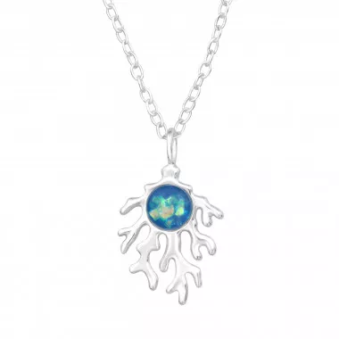 Coral Reef - 925 Sterling Silver Necklaces with Stones SD46273
