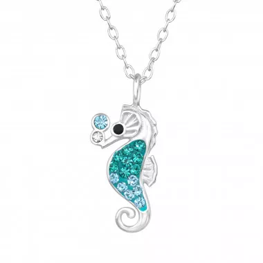 Seahorse - 925 Sterling Silver Necklaces with Stones SD46786