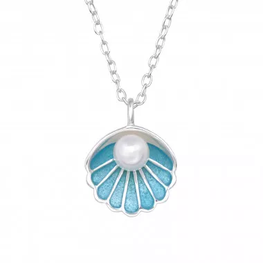 Shell - 925 Sterling Silver Necklaces with Stones SD46822