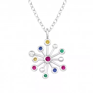 Fireworks - 925 Sterling Silver Necklaces with Stones SD47272