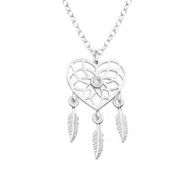 Dreamcatcher - 925 Sterling Silver Necklaces with Stones SD48665