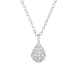 Teardrop - 925 Sterling Silver Necklaces with Stones SD49401