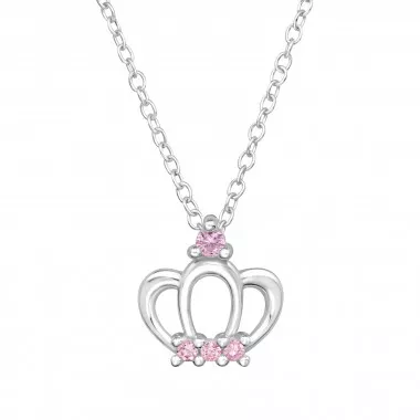 Crown - 925 Sterling Silver Necklaces with Stones SD49480