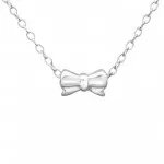 Tie bow - 925 Sterling Silver Silver Necklaces SD17735