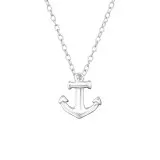 Anchor - 925 Sterling Silver Silver Necklaces SD23532