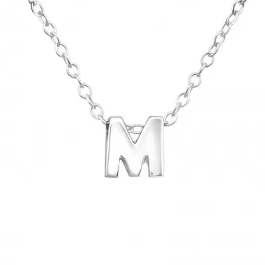"M" - 925 Sterling Silver Silver Necklaces SD24294