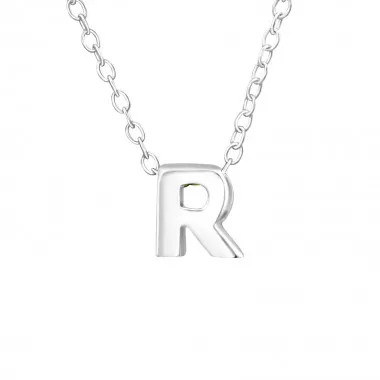 "R" - 925 Sterling Silver Silver Necklaces SD24295