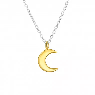 Crescent Moon - 925 Sterling Silver Silver Necklaces SD27854