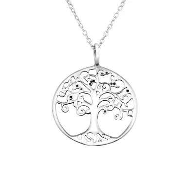Tree Of Life - 925 Sterling Silver Silver Necklaces SD32239