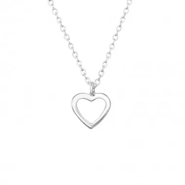 Heart - 925 Sterling Silver Silver Necklaces SD36354
