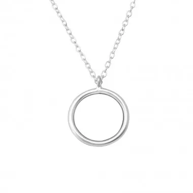 Circle - 925 Sterling Silver Silver Necklaces SD36355