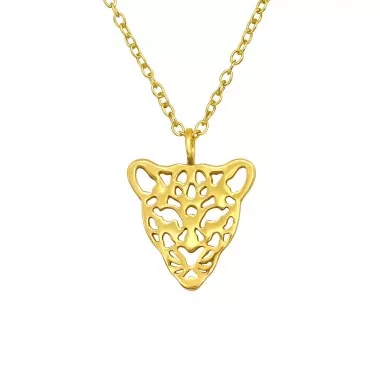 Leopard - 925 Sterling Silver Silver Necklaces SD40414