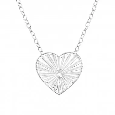 Heart - 925 Sterling Silver Silver Necklaces SD44090