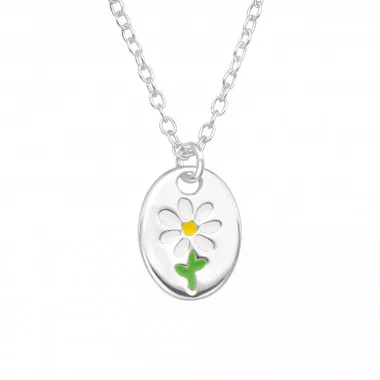 Flower - 925 Sterling Silver Silver Necklaces SD44136