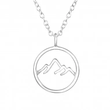 Mountain - 925 Sterling Silver Silver Necklaces SD44949