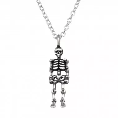 Skeleton - 925 Sterling Silver Silver Necklaces SD49481