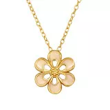 Plumeria, Frangipani, Plant - 925 Sterling Silver Silver Necklaces SD49673