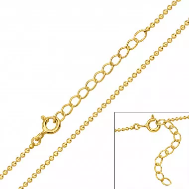 39cm Balls - 925 Sterling Silver Chain Alone SD48606