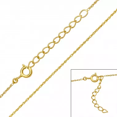 39cm Square Link - 925 Sterling Silver Chain Alone SD48630