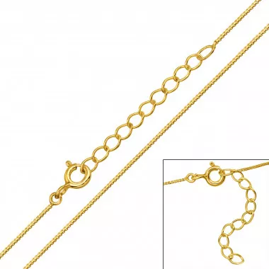 39cm Cable Chain - 925 Sterling Silver Chain Alone SD48634