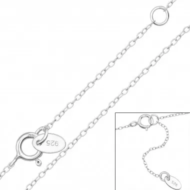 Cable Chain 45cm - 925 Sterling Silver Chain Alone SD48686