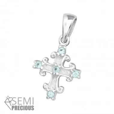 Cross - 925 Sterling Silver Pendants with CZ SD15596