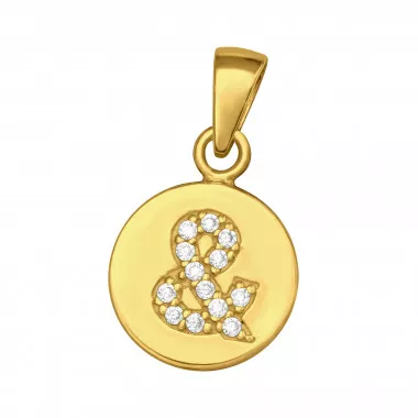 Ampersand - 925 Sterling Silver Pendants with CZ SD46549