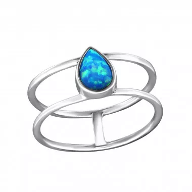 Teardrop - 925 Sterling Silver Rings with CZ SD34975