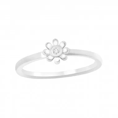 Flower - 925 Sterling Silver Rings with CZ SD41410